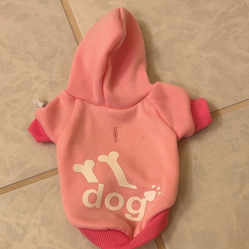 Pink Dog Hoodie